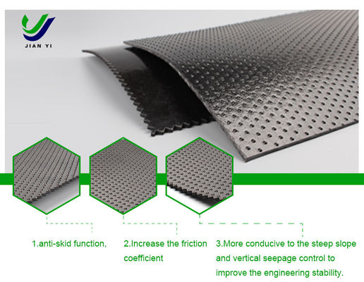 쓰레기 매립장 및 폐기 보관용 다목적 HDPE 거친 지질막