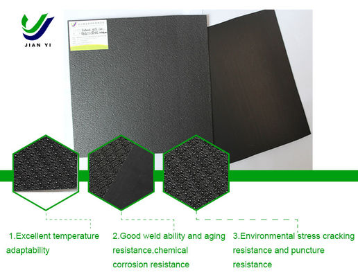 기둥점 거친 표면 HDPE 텍스처 지오 엠브라인 반 미끄러움