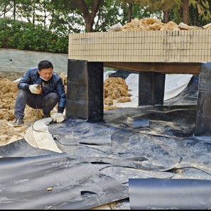 내구성 HDPE 인공 호수 방수 프로젝트의 매끄러운 지오 엠브라인 깨지기 강도 20-80N/mm 틈에 연장 700%