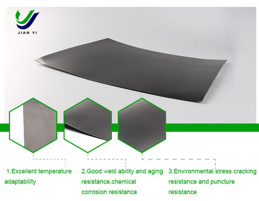 힐링 관리 솔루션 HDPE 뛰어난 화학 저항성과 고온 저항성을 가진 부드러운 지오 엠브란