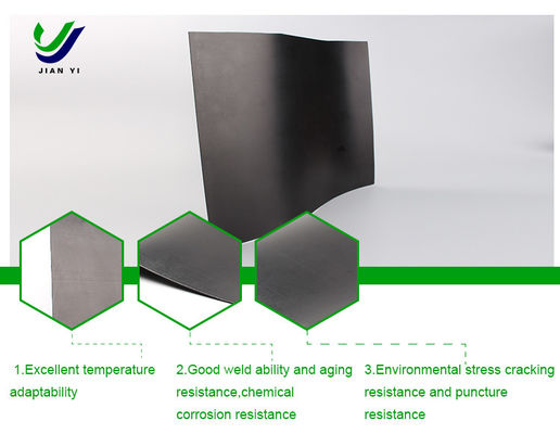 저수지 물 저장 및 경사 보호용 고밀도 폴리에틸렌 HDPE 지오 엠브라인