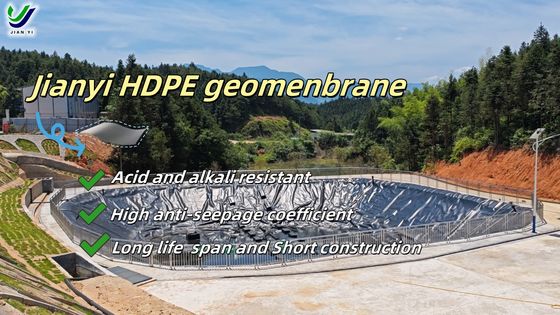 방수 HDPE 얇은 지오 엠브라인 화학적 안정성 및 내구성